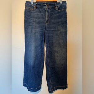 Lands' End Dark Blue Flare Jeans